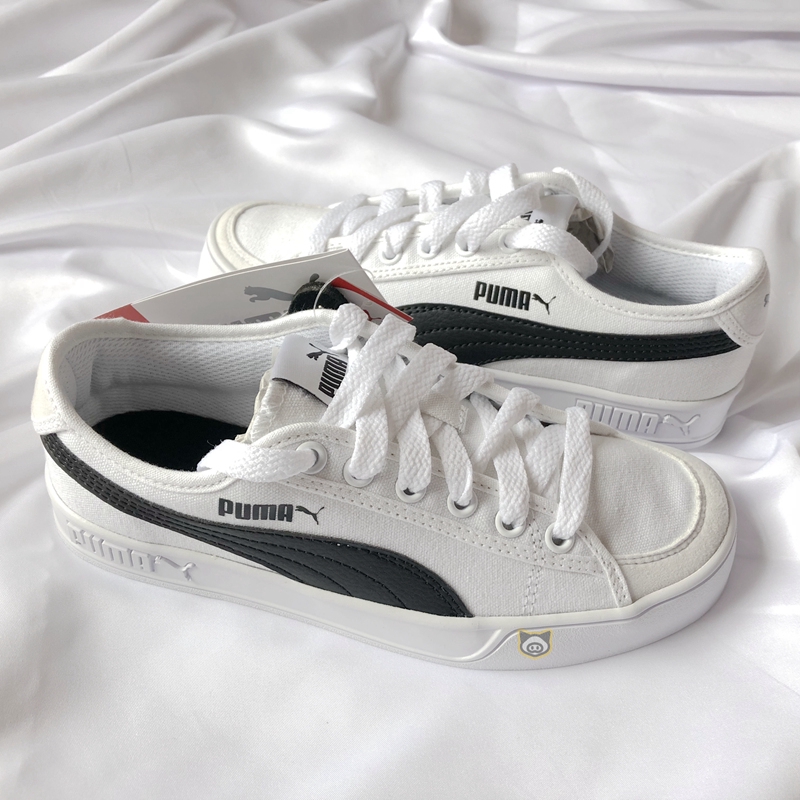 puma white canvas shoes