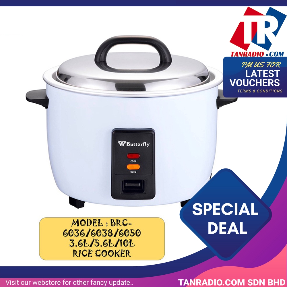 Butterfly Electric Rice Cooker (5.6L) BRC38 Shopee Malaysia
