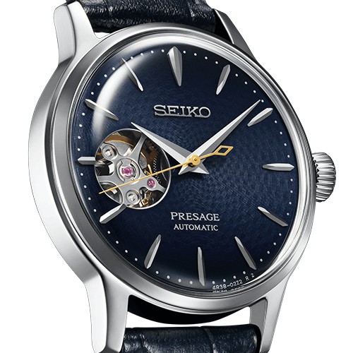Seiko Presage Cocktail Open Heart Blue Leather Automatic Watch SSA405J1 |  Shopee Malaysia