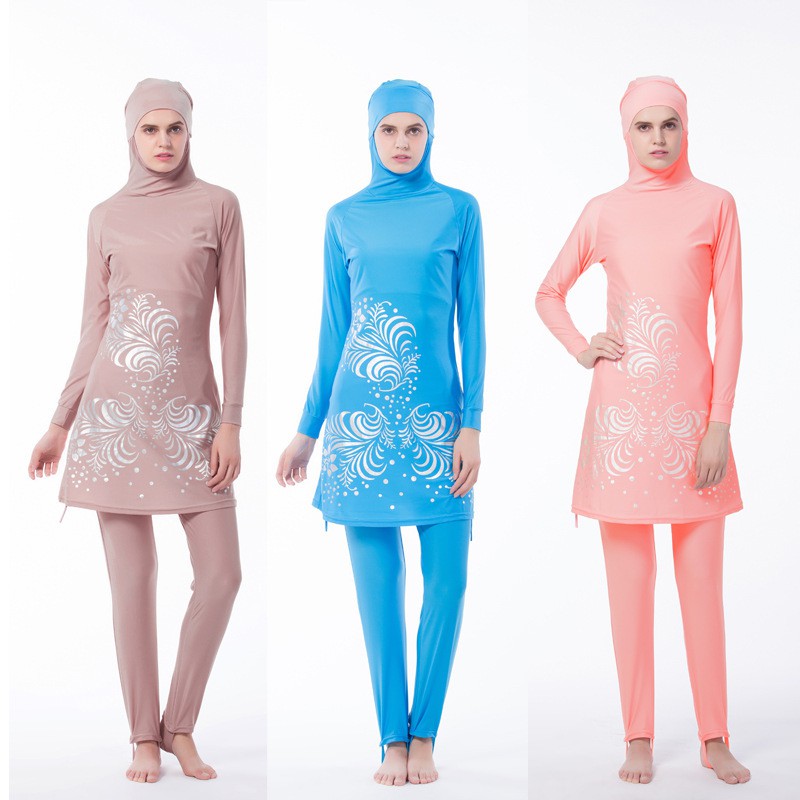 Hijab swimsuit burkini swimwear women islamic full coverage modest swimsuit Shopee Malaysia