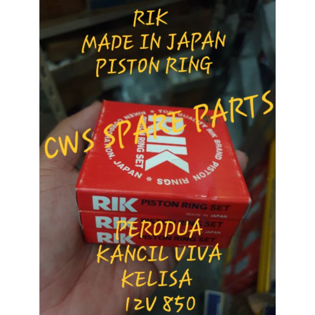 PERODUA KANCIL KELISA VIVA 12V 850 PISTON RING STD 66.6MM 