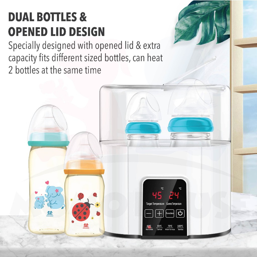 LED Multifunction Smart Baby Heat Milk Bottle Warmer Sterilizer ...