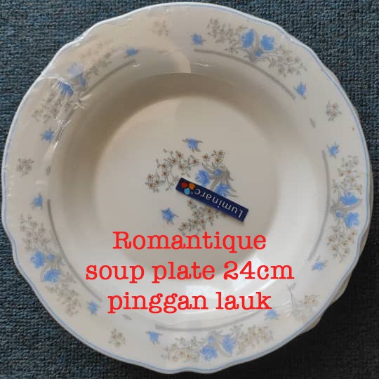 ARCOPAL/LUMINARC ROMANTIQUE Soup Plate 24cm[pinggan lauk] (loose) - cookware vintage