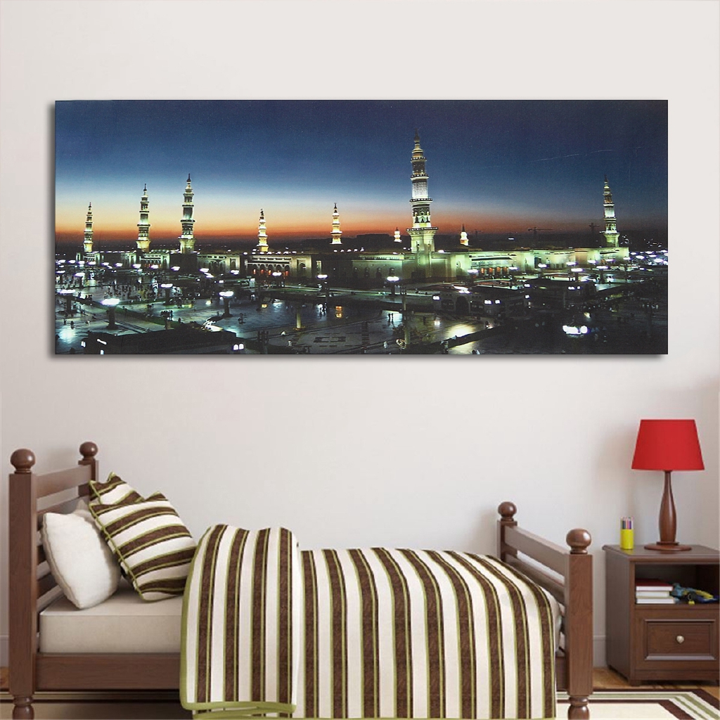 Wall Art Print Masjid Nabawi Prophets Mosque Medina Islamic Muslim Canvas