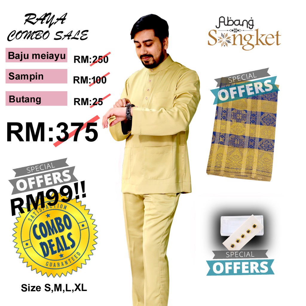 Baju Melayu Lelaki Baju Melayu Slim Fit Combo From Abang Baju Melayu Lelaki Baju Melayu Slim Fit Combo From Abang