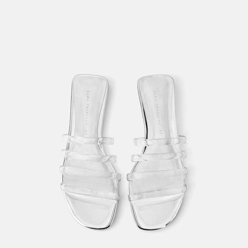 transparent sandals zara