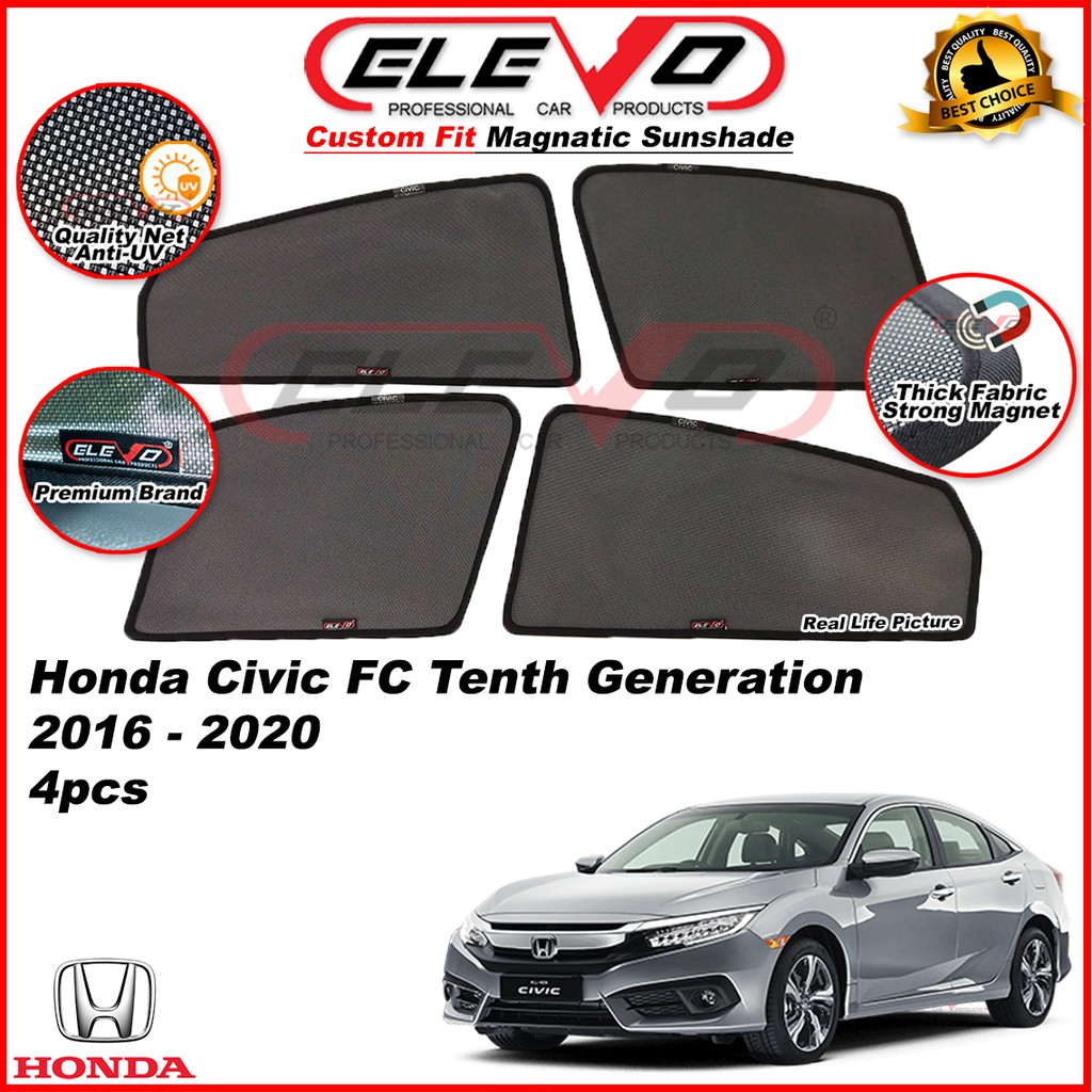 ELEVO Honda Civic FC 2016 to 2020 Custom Fit Sunshade
