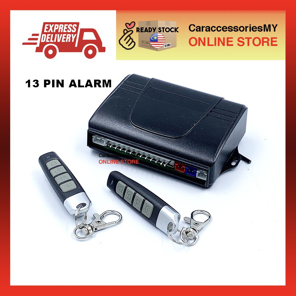 13 Pin Universal Car Security Alarm System Fordayo universal car alarm 081 remote kunci lock kereta