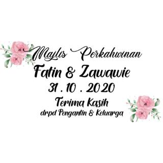 Sticker Terima Kasih Daripada Pengantin Sticker Kahwin Murah Rm10 54keping Shopee Malaysia