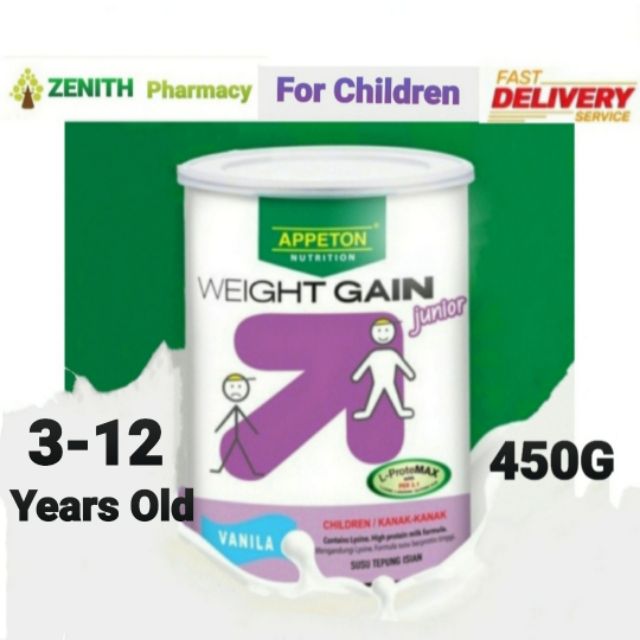 APPETON WEIGHT GAIN Exp03/2023 VANILA (JUNIOR) 450G Shopee Malaysia