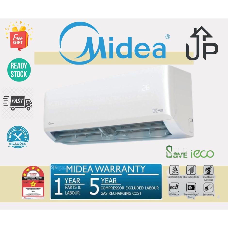 Midea 1.0 HP Air Conditionar / Midea 1.0HP Non Inverter Aircond ( 1.0