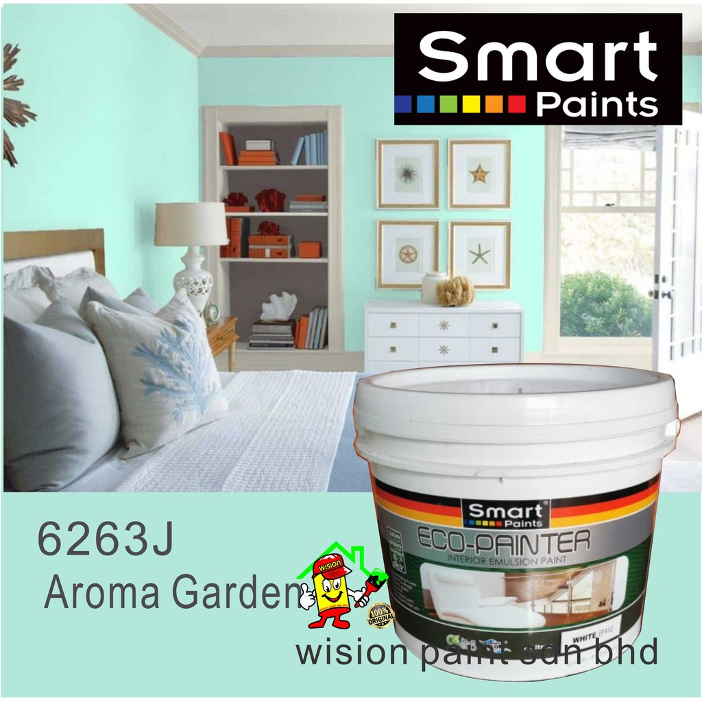 6263J AROMA GARDEN ( 7LITER ) SMART PAINT ( ECO-PAINTER ) INTERIOR EMULSION PAINT / CAT DALAM MATT / ECO SMART / 7L