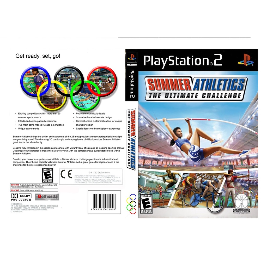 🔥PS2 CD DVD Games🔥 Summer Athletic the Ultimate Challenge (DVD Game)
