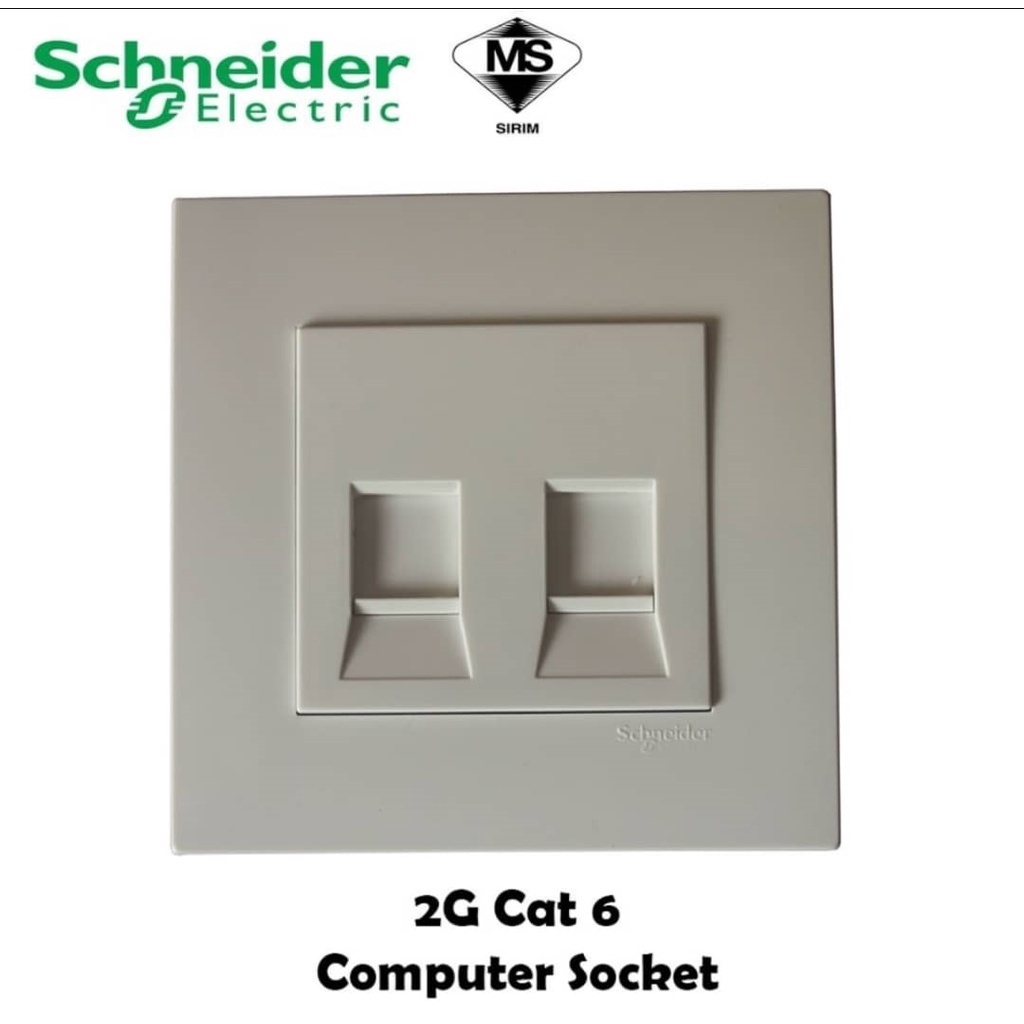 Schneider Vivace 2gang Cat6 Socket Computer Socket Shopee Malaysia 2281