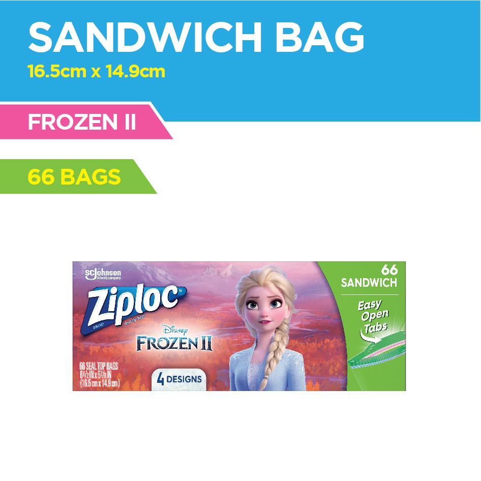Ziploc Disney Frozen Sandwich (66's) Shopee Malaysia