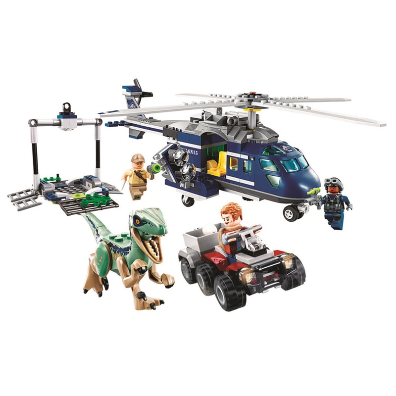 jurassic world blue's helicopter