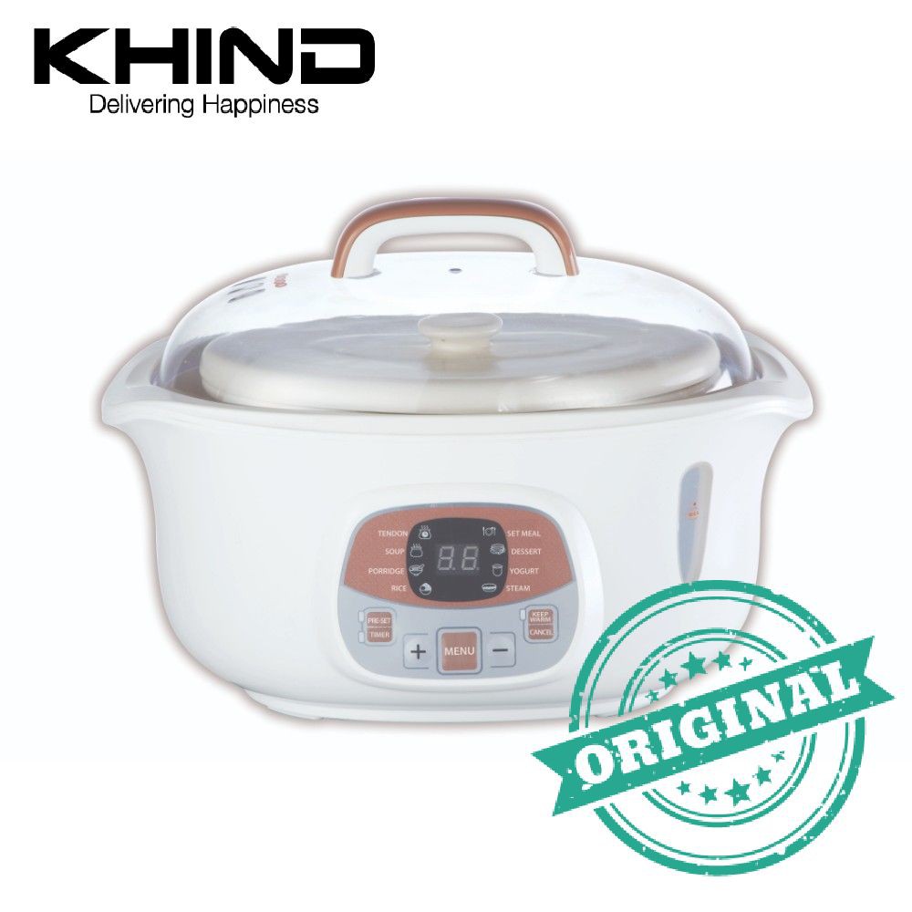 Khind DB181 Anshin Double Boiler 1.8L FREE 3pcs Ceramic Pots Shopee Malaysia