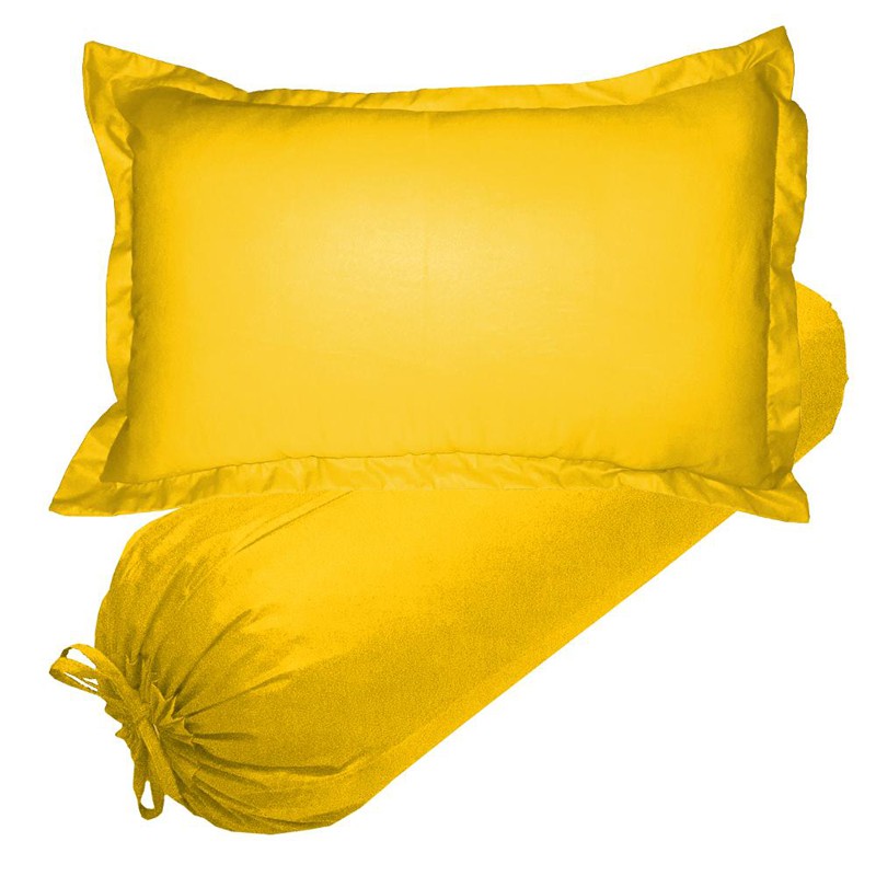 yellow bolster cushion