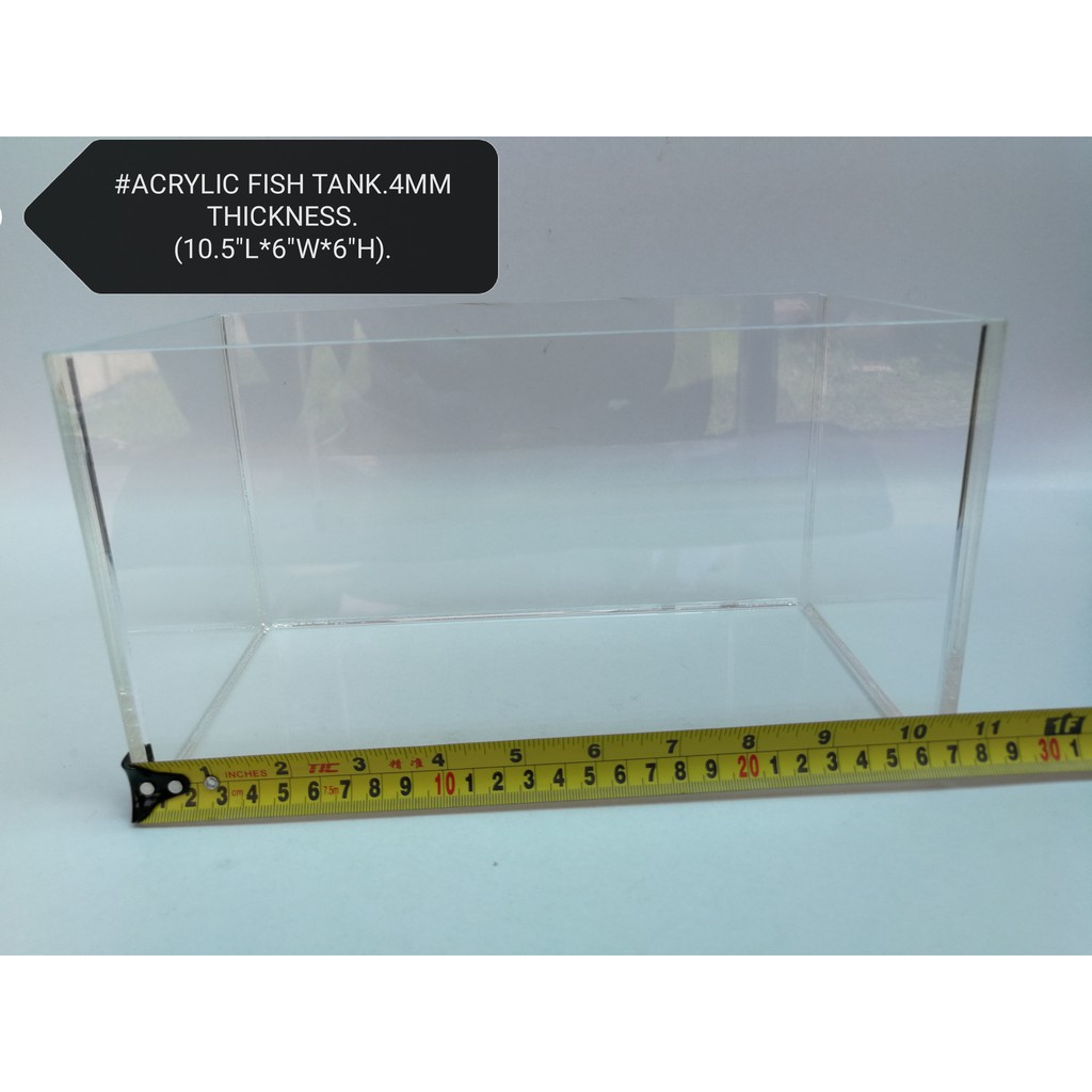 Acrylic Rectangular Aquarium Fish Tank 27cm x 15cm x 15cm | Shopee Malaysia