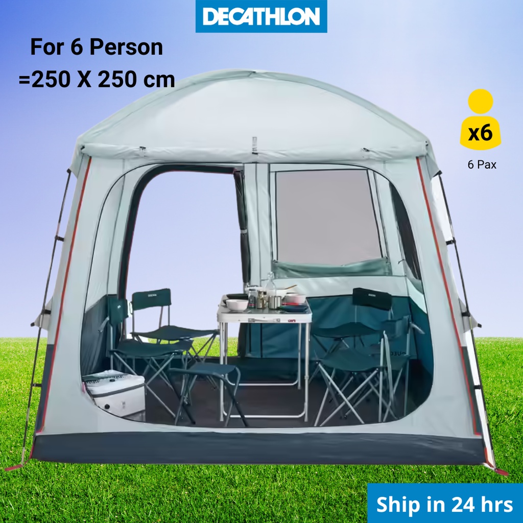[DECATHLON] 6 Pax Camping tent base arpenaz Khemah Camping Tidur