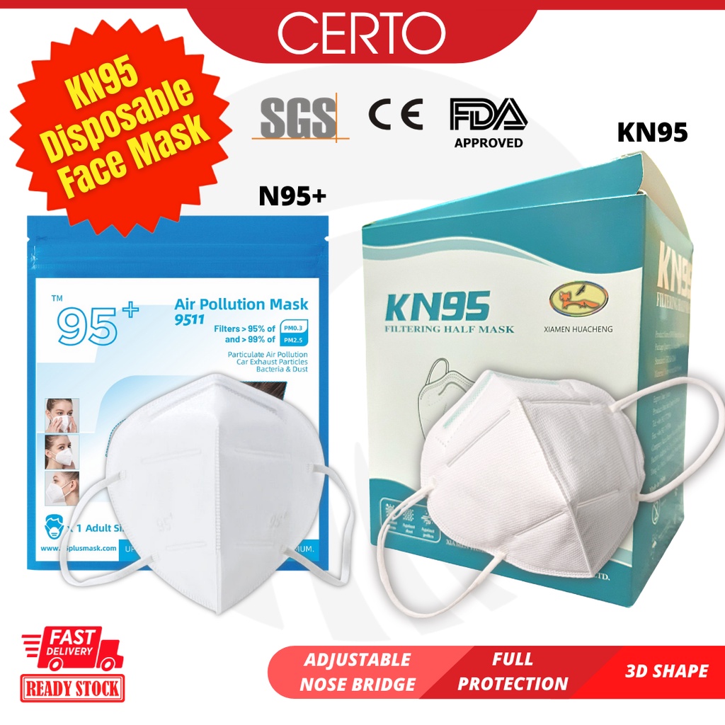 CERTO KN95 High Quality 5 Ply Layers Disposable Face Mask 3D Protection  Earloop Anti-Virus Breathable Respirator Adult | Shopee Malaysia