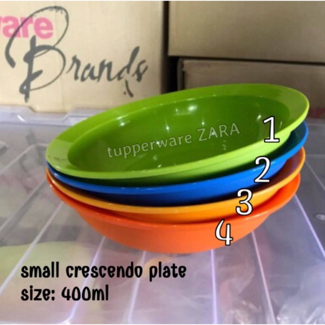 TUPPERWARE Small Crescendo Plate Set (4pcs) 400ml | Shopee Malaysia