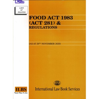 Food Act 1983 Act 281 Regulations As At 5th May 2021 Shopee Malaysia