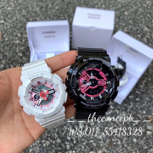 g shock and baby g couple watch