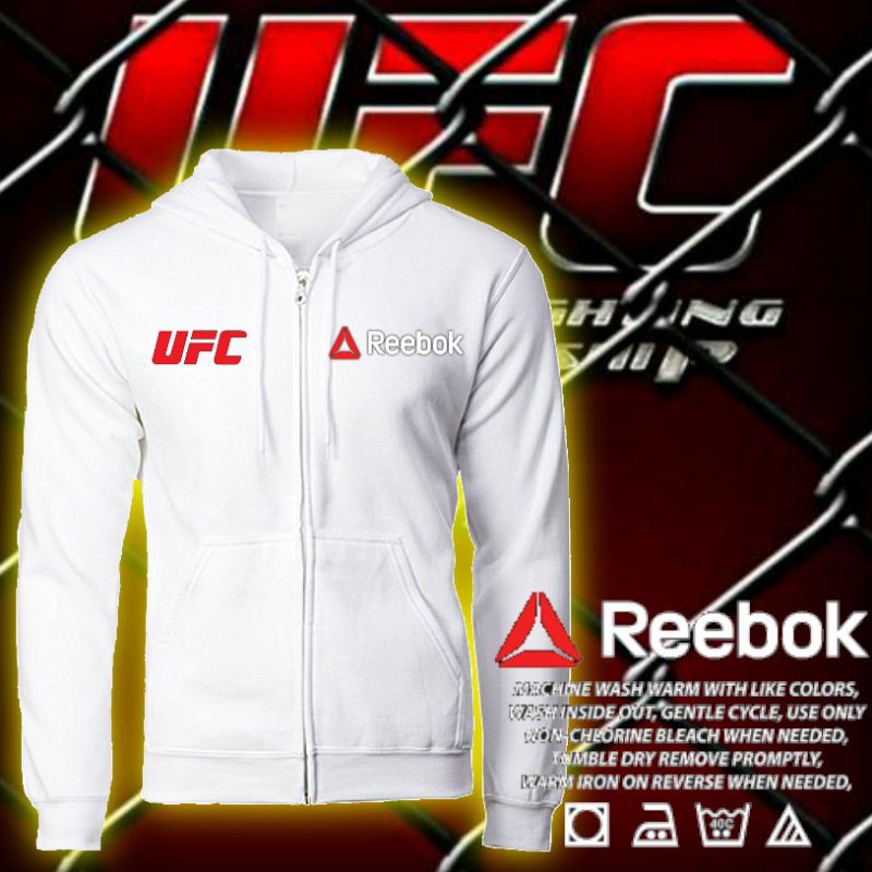 [70% Mega Sales !] UFC Mens Reebok Sweatshirt Full Zipper Long Sleeve ...