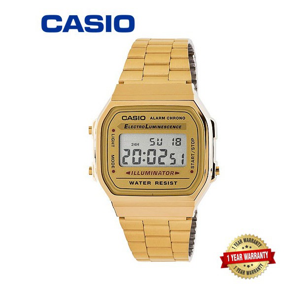casio gold plated digital watch