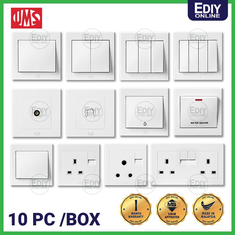 UMS 9 SERIES MALAYSIA SWITCH SOCKET (1 BOX) Shopee Malaysia