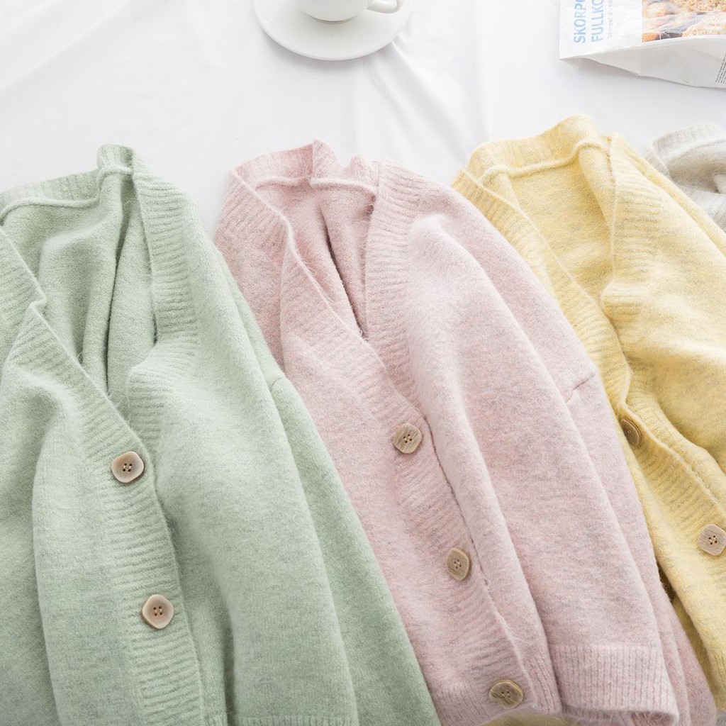Pastel colour baggy cardigan Shopee Malaysia