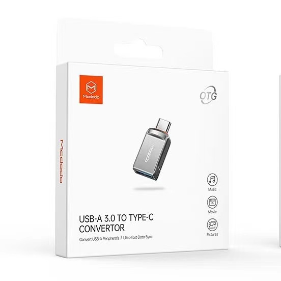 [[ HADIAH PERCUMA 【1YrWarranty】Mcdodo USB 3.0 To Type-C OTG / Ios OTG Adapter Convertor OT873 untuk Tablet Telefon Mud