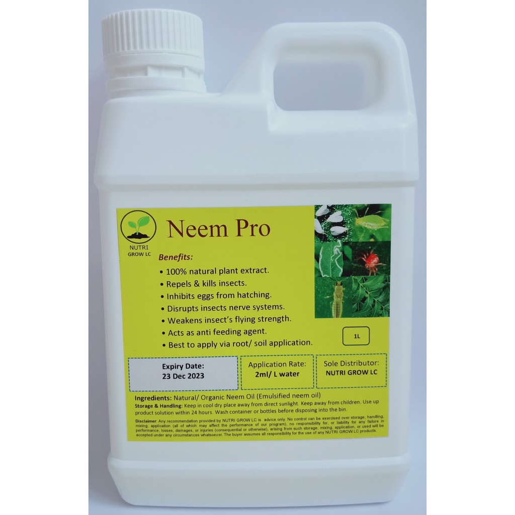 Neem Pro oil large 1 litre very concentrated for 1.2 acres plants