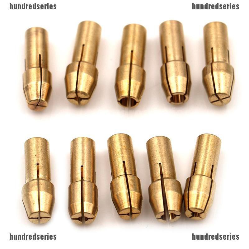 [Hundred] 10Pcs brass drill chuck collet bits 0.5-3.2mm 4.8mm shank for ...
