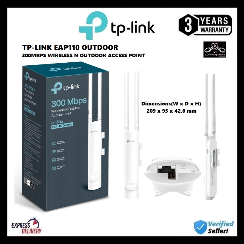 TPLINK EAP110 OUTDOOR 300MBPS WIRELESS N OUTDOOR ACCESS POINT Shopee