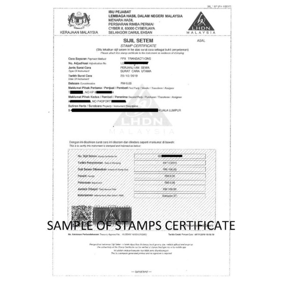 Buy Tenancy Agreement Stamping Endorsement Service Lhdn Penyeteman Perjanjian Sewa 合同 合约 Stamping Lhdn Verified Seetracker Malaysia
