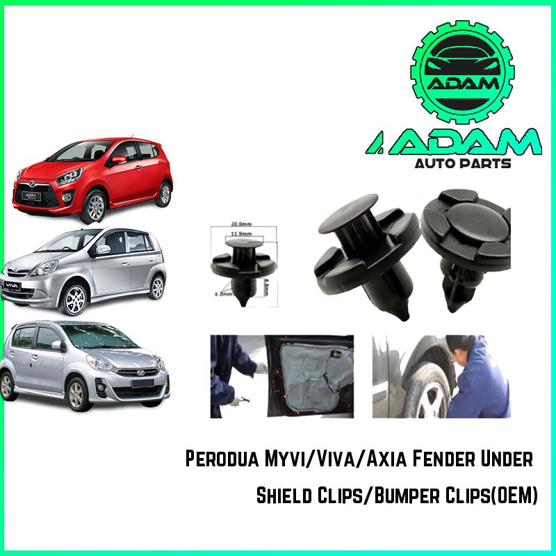 (1PC) Perodua Myvi/Viva/Axia/Alza Fender Under Shield Clip /Bumper