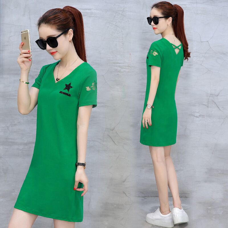  Pakaian  wanita  saiz plus musim panas 2022 kemeja T lengan 