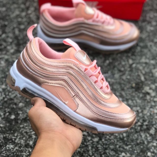 Museo Guggenheim Enlace Concentración NIKE AIRMAX 97 ROSE GOLD WOMEN SNEAKERS | Shopee Malaysia
