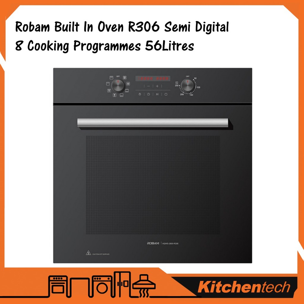 Robam Built In Oven R306 Semi Digital 8 Cooking Programmes 56Litres