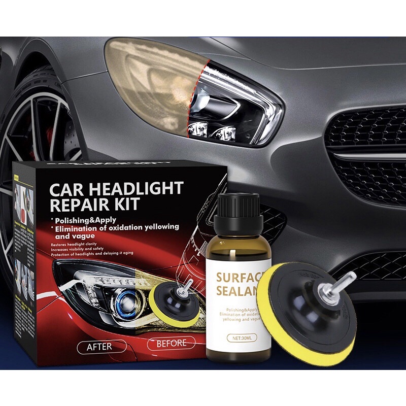 DIY Headlight Restoration System Repair Kit Headlamp Brightener Car