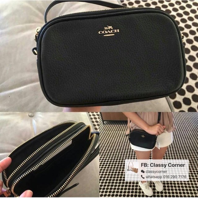 coach double zip crossbody