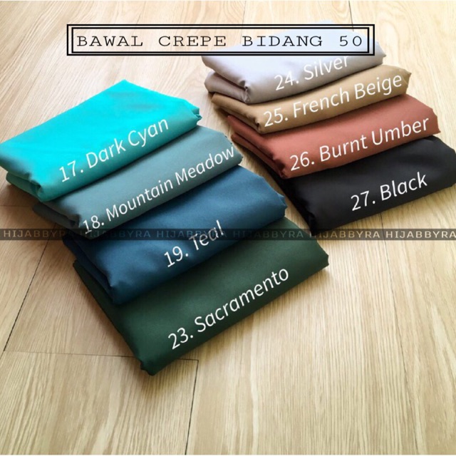 BAWAL CREPE BIDANG 50 ( 17- 27 ) | Shopee Malaysia