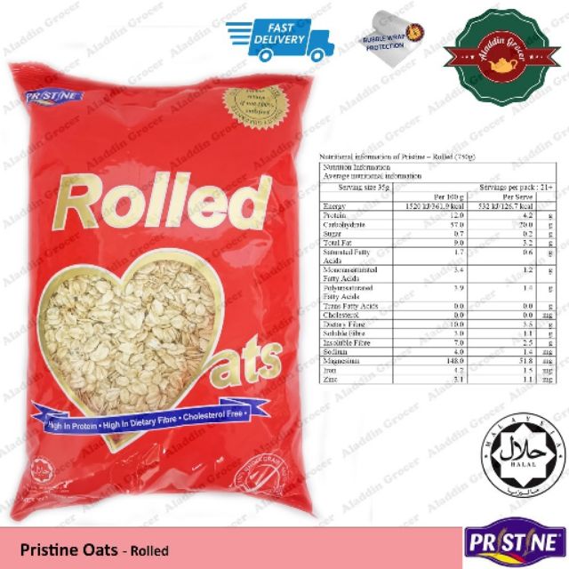 Pristine Rolled Oats 750g Shopee Malaysia