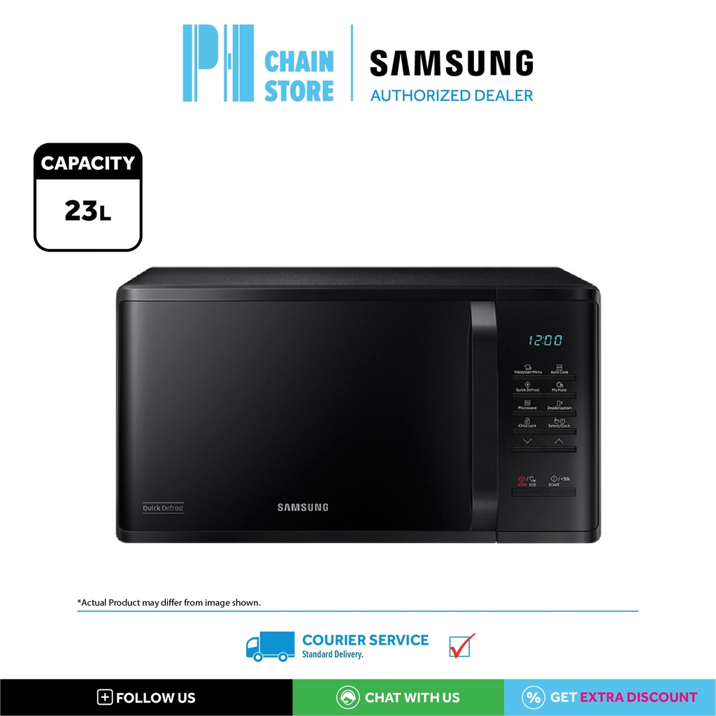 SAMSUNG MS23K3513AK/SM 23L SOLO MICROWAVE OVEN WITH QUICK DEFROST