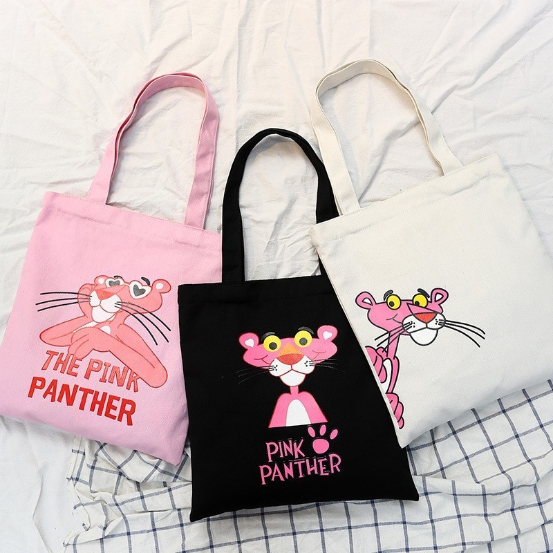 pink panther tote bag miniso