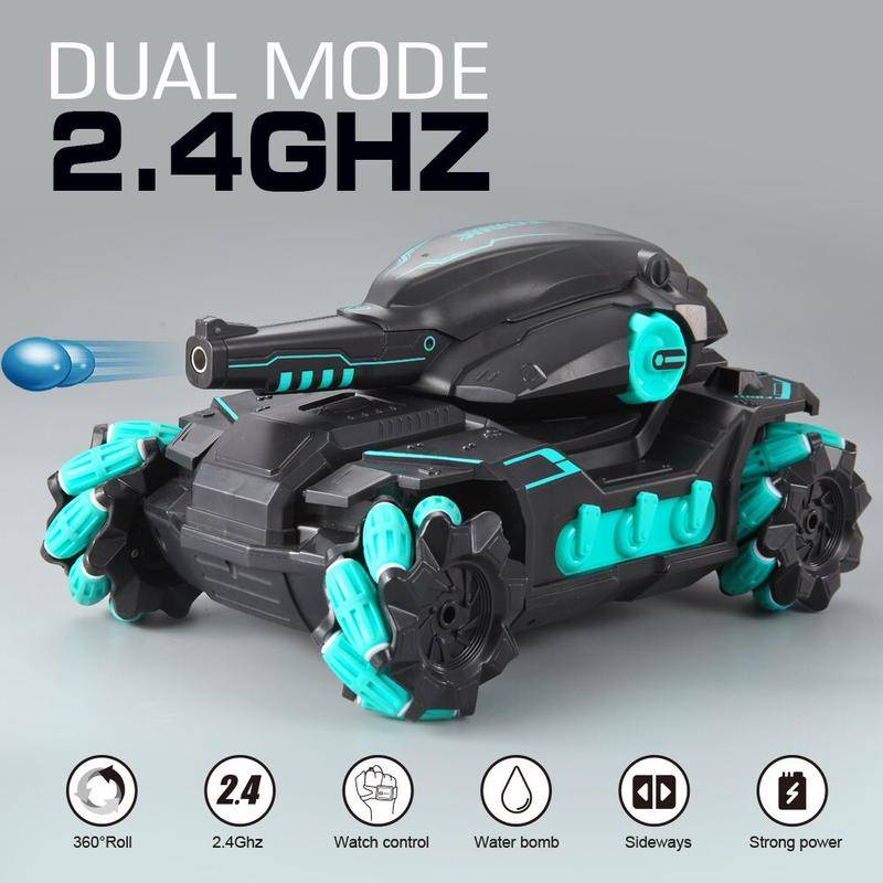 2.4g RC Water Bomb Tank with light&music shoot toys for boy tracked