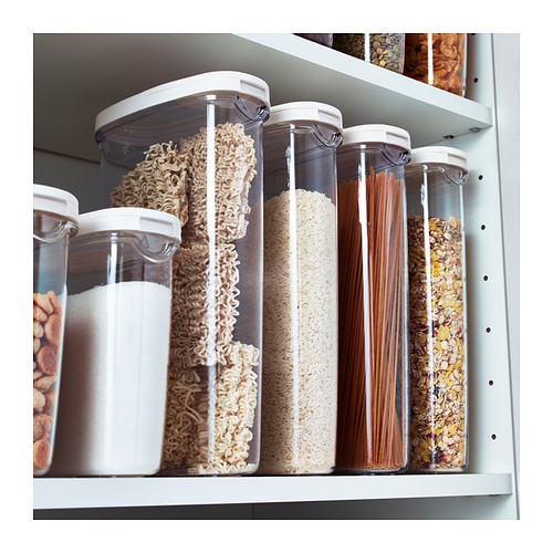 Swedish Design Dry Food Jar / Transparent Cereal Jar / Spaghetti Jar