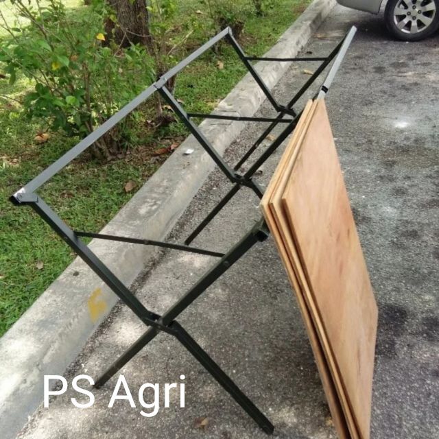 1 inch Kaki Meja  Lipat  Pasar  Malam  Foldable Rack 3 pcs 